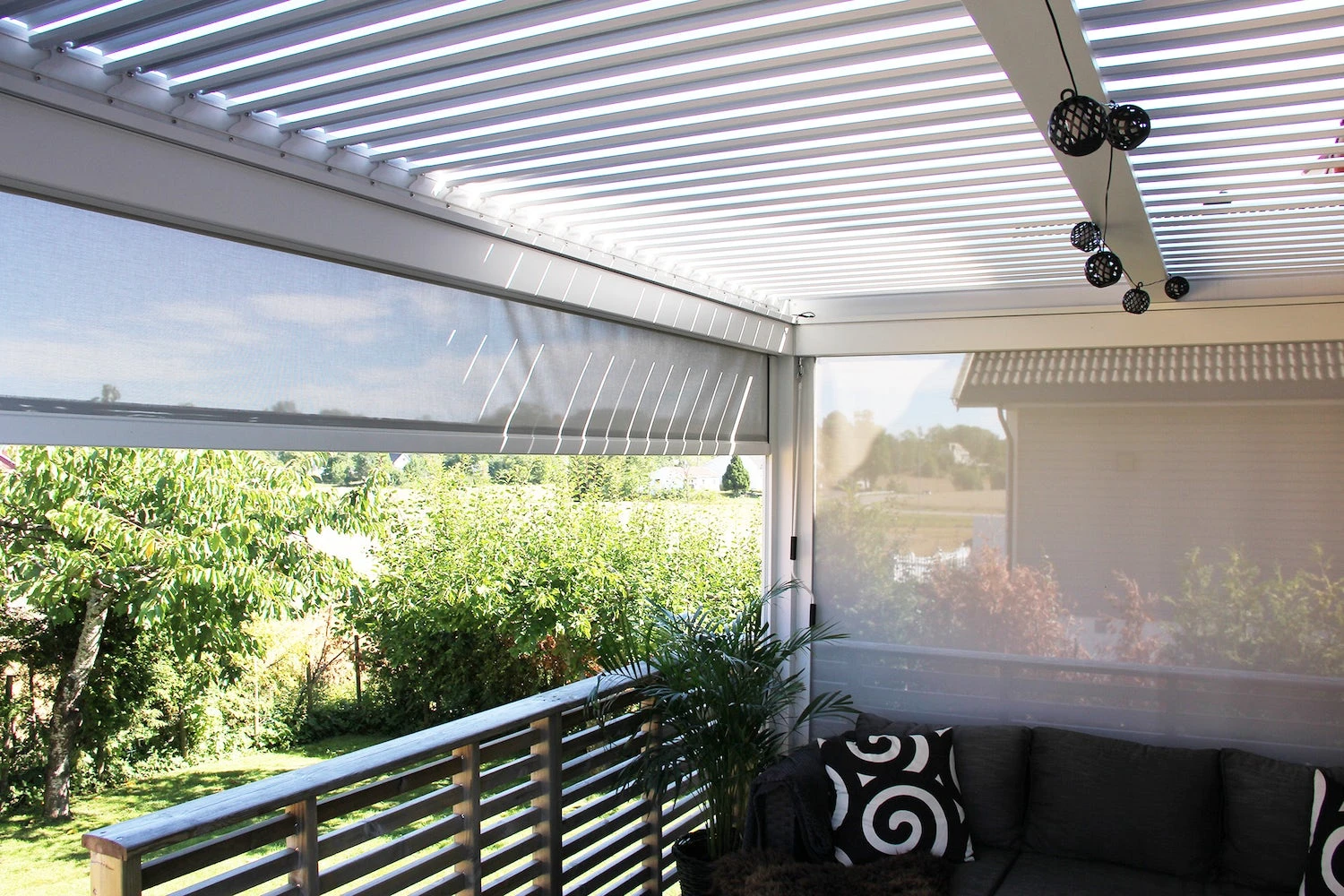 Screen Wit 400 cm - voor Aluminium Overkapping - Afbeelding 2